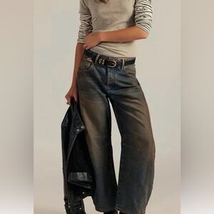 Free People Good Luck Barrel Jeans Sz 26